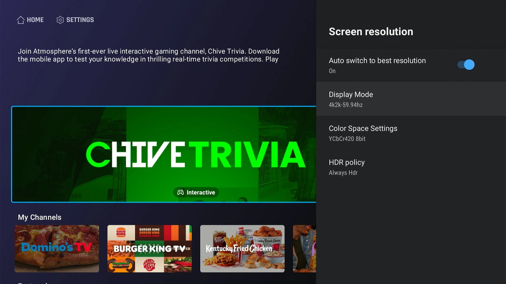 How do I change the resolution on my device?